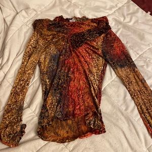 Per una gold pink long sleeve top